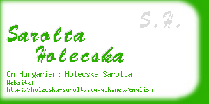 sarolta holecska business card